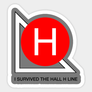 Basic Hall H - I Survived the Hall H Line Outlined Sticker
